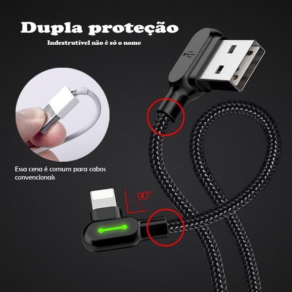 Carregador para iPhone - USB C - Micro-USB | Cabo Titã
